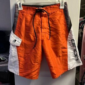 Liquid Orange Swim Trunks
